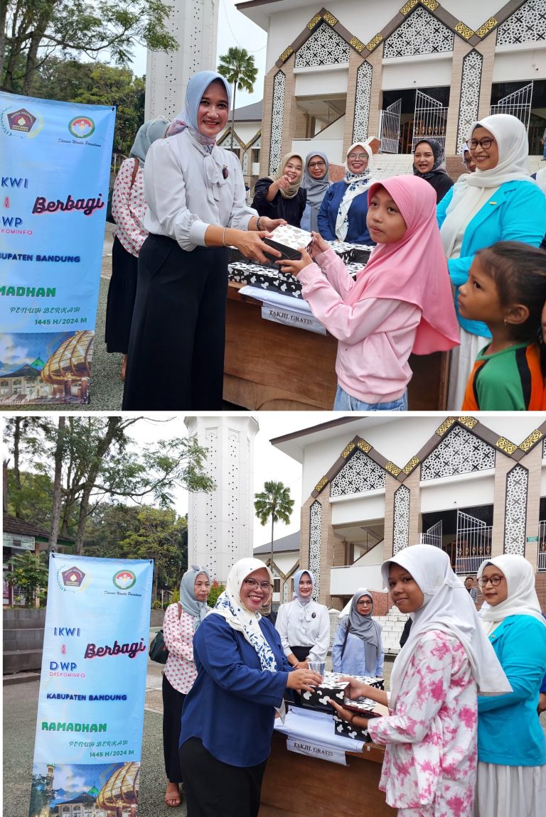IKWI Kabupaten Bandung – DWP Diskominfo Bagikan Ratusan Takjil Gratis untuk Warga yang Ngabuburit
